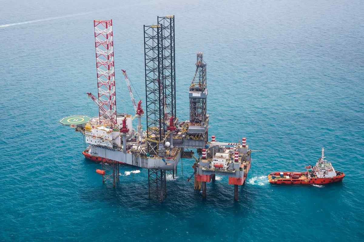 Offshore oil drilling site